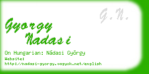 gyorgy nadasi business card
