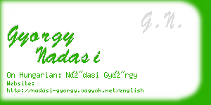 gyorgy nadasi business card